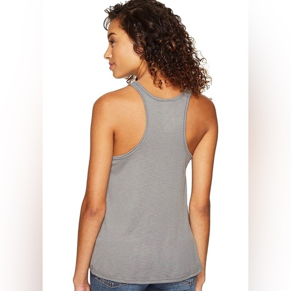 Free People Long Beach racer back ribbed grey swing tank trapeze - Picture 2 of 14
